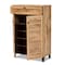 Baxton Studio Coolidge ModernOak Brown Finished Wood 5-Shelf Shoe Storage Cabinet 197-11926-ZORO - alternate 3